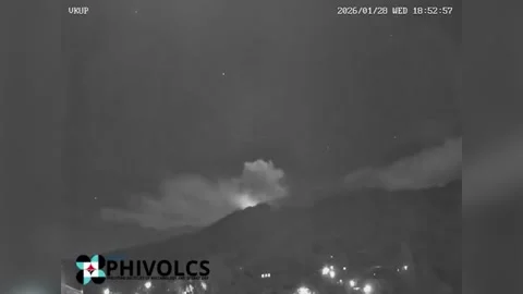 Philippines: TIMELAPSE - Alert Level 2 maintained as superheated activity... Stock Footage 327805758