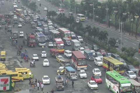 Philippines traffic jam Stock Footage 12653465