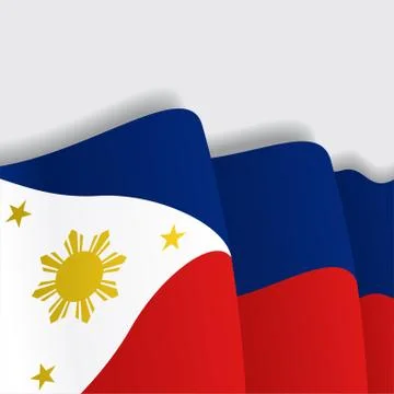 Philippines waving Flag. Vector illustration Stock Illustration