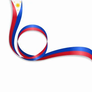Philippines wavy flag background. Vector illustration. Stock Illustration