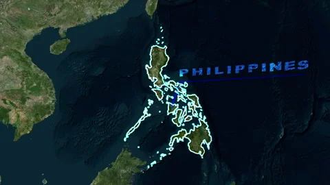 Philippines World Map Stock Footage 275593633