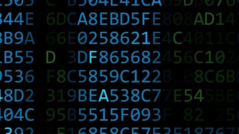 Philips logo made of flashing hexadecimal symbols on computer screen. Editorial Stock Footage 83018864