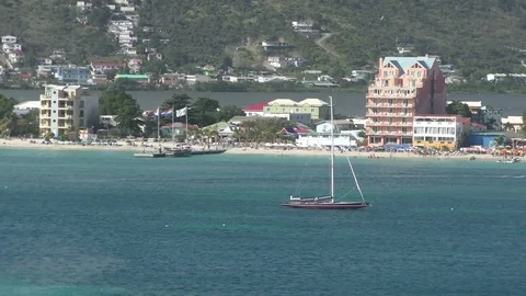 Philipsburg, Saint Martin Stock Footage 80052896