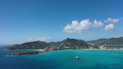 Philipsburg St Maarten by drone Stock Footage 273167272