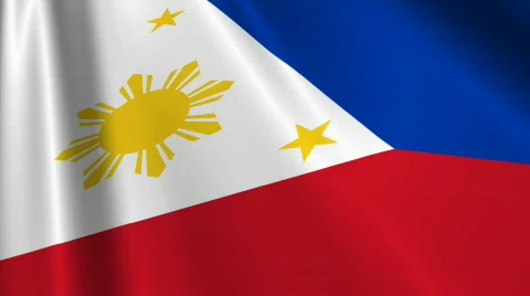 Phillipines Flag Loop 03 Stock Footage 641061
