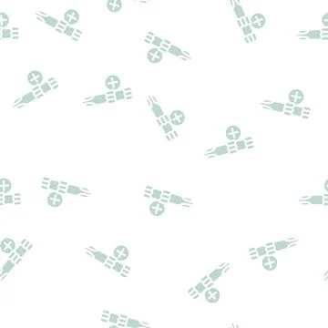 Phillips head screwdriver bit glyph vector seamless pattern Stock Illustration