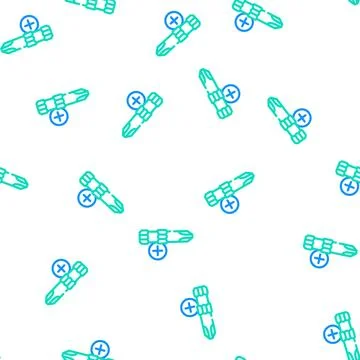 Phillips head screwdriver bit vector seamless pattern Stock Illustration