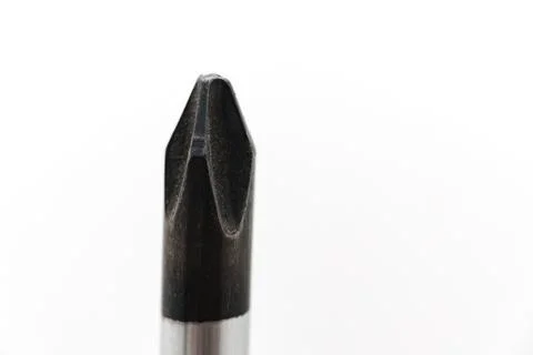Phillips-head screwdriver shown close up with clear focus on tip Stock Photos