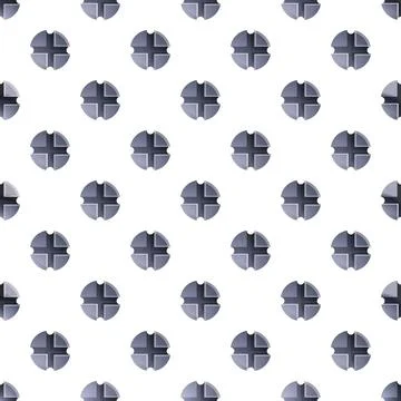 Phillips screw heads creating seamless pattern background Stock Illustration