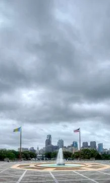Philly before storm Stock Photos