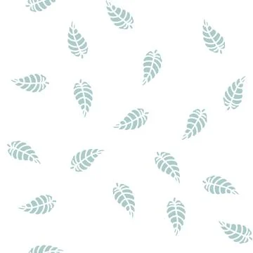 Philodendron tropical leaf glyph vector seamless pattern イラスト素材