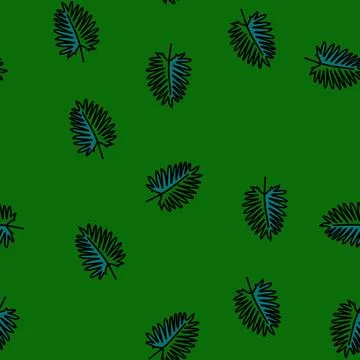 Philodendron tropical leaf vector seamless pattern Illustrazione stock
