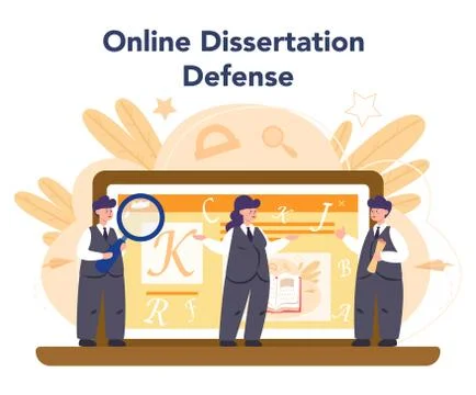 Philologist online service or platform. Professional scientist Stock Illustration