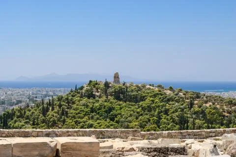 Philopappou hill. Stock Photos