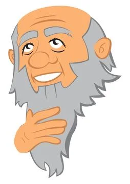 Philosopher at cartoon illustration Stock Illustration