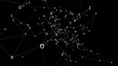 Philosophical model.Traveling through a plexus structure with complex organic Stock Footage 97784576