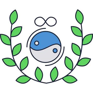 Philosophy concept abstract vector flat line icon Stock Illustration