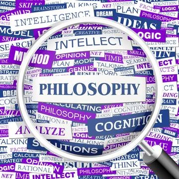 PHILOSOPHY PHILOSOPHY. Background concept wordcloud illustration. Print co... Stock Photos