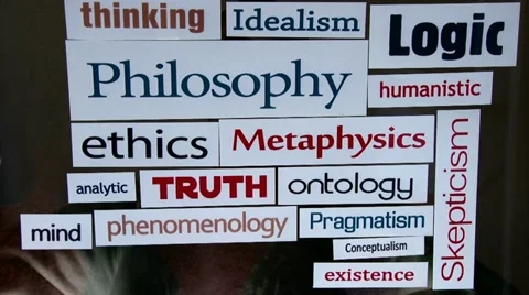 Philosophy, terms, words, time lapse Video stock 12716898