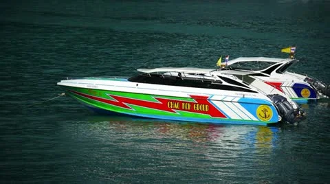 PhiPhi Boat 004 Stock Footage 11089975