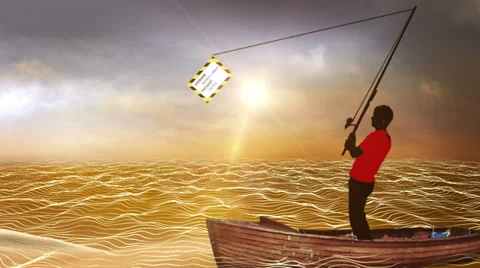 Phisher attacks with a fake email Video stock 32163567