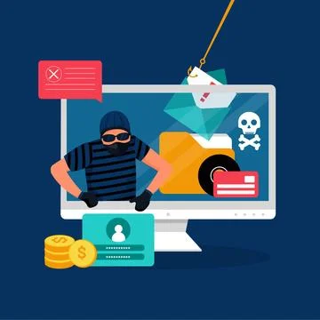 Phishing account concept Stock Illustration