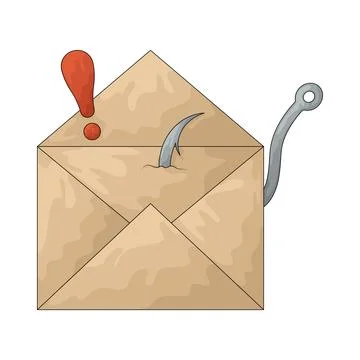 Phishing alert illustration Stock Illustration