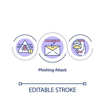 Phishing attack concept icon Illustrazione stock