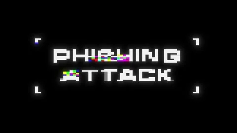 Phishing Attack glitch banner. Glitch Effect Phishing Attack Stock Footage 295252219