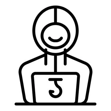 Phishing attack stealing user data, hacker using laptop and hook 스톡 일러스트