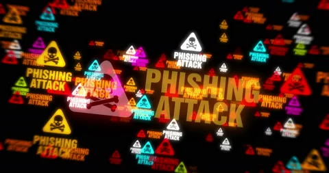 Phishing attack symbol tunnel effect fly between Stock Footage 237089527