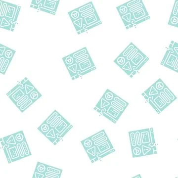 Phishing attacks glyph seamless pattern Stock Illustration