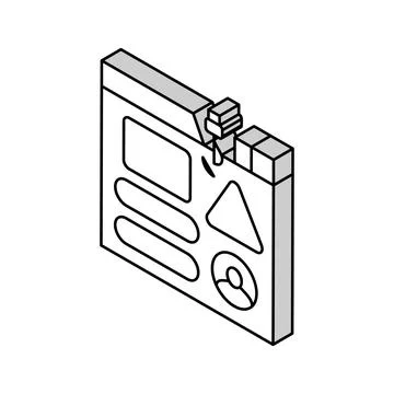 Phishing attacks isometric icon vector illustration Stock Illustration