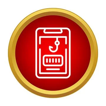 Phishing attempt catching user information via smartphone Stock Illustration