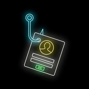 Phishing attempt catching user login credentials icon Stock Illustration