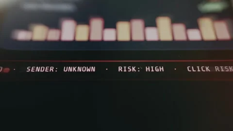 Phishing attempt detected message on a ticker tape, ethical hacking concept Stock Footage 334932488