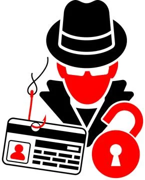 Phishing Concept Icons 스톡 일러스트