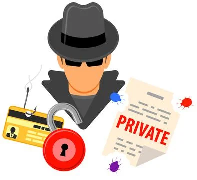 Phishing Concept Icons Illustrazione stock