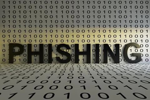 PHISHING concept text sunlight 3D illustration 스톡 일러스트