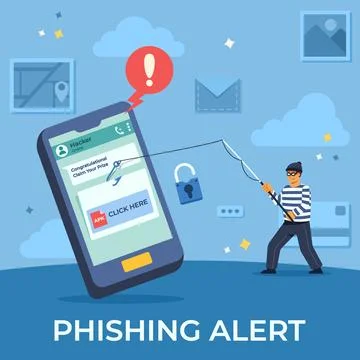 Phishing Credential Data From Chat Room Stock Illustration
