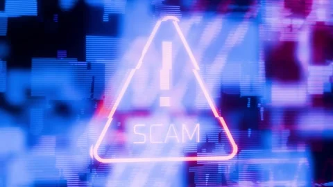 Phishing. Danger of fraud. Warning: scam. R Stock Footage 340360820