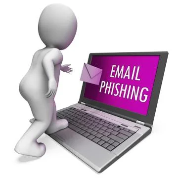 Phishing E-mail Internet Threat Protection 3d Rendering Stock Illustration