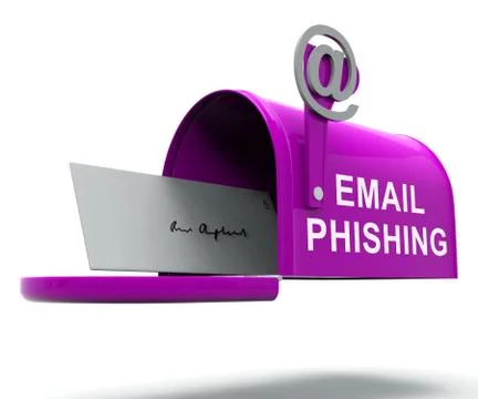 Phishing E-mail Internet Threat Protection 3d Rendering Stock Illustration