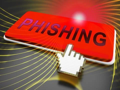 Phishing E-mail Internet Threat Protection 3d Rendering Stock Illustration