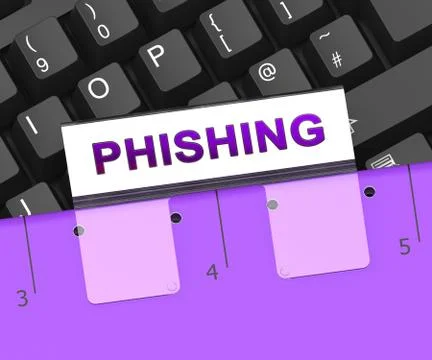 Phishing E-mail Internet Threat Protection 3d Rendering Stock Illustration