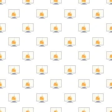 Phishing email bait concept in a computer monitor pattern Illustrazione stock