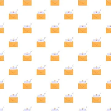 Phishing email message security concept seamless pattern イラスト素材