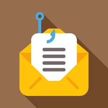 Phishing email message security warning and scam Stock Illustration