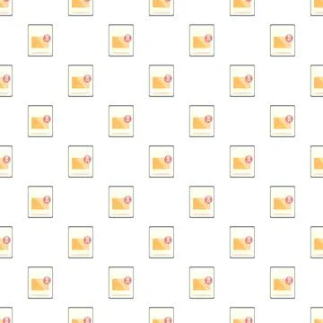 Phishing email message security warning seamless pattern 库存插图