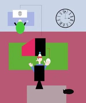 Phishing hacker illustration Stockillustratie